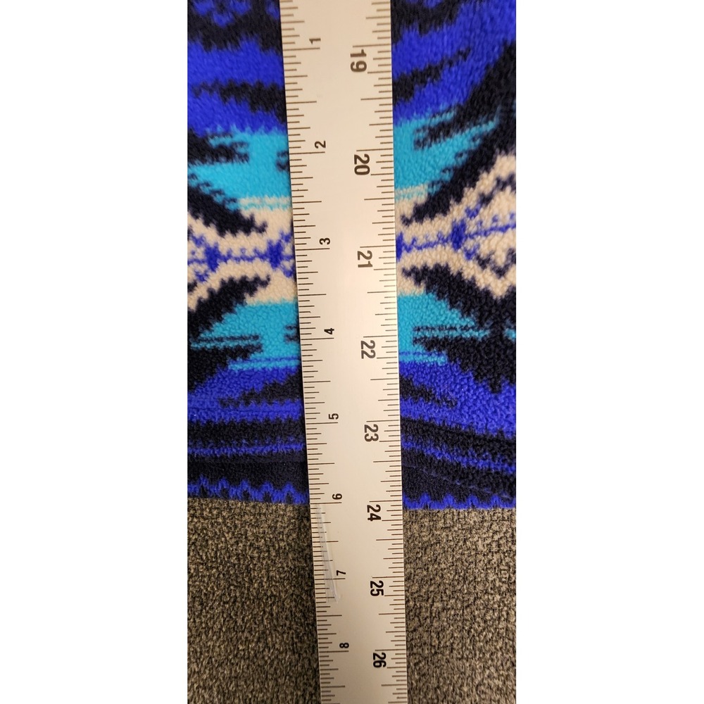 Eddie Bauer First Ascent Fleece Pullover‎ Aztec Tribal Print Purple Blue L - Picture 5 of 11